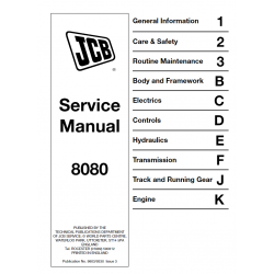 JCB instrukcje napraw + schematy + DTR: JCB 8080 instrukcja naprawy